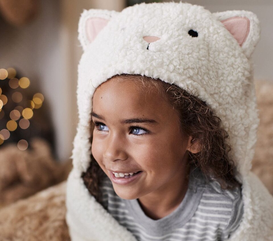 Sherpa Animal Hooded Blanket Collection Pottery Barn Kids Australia